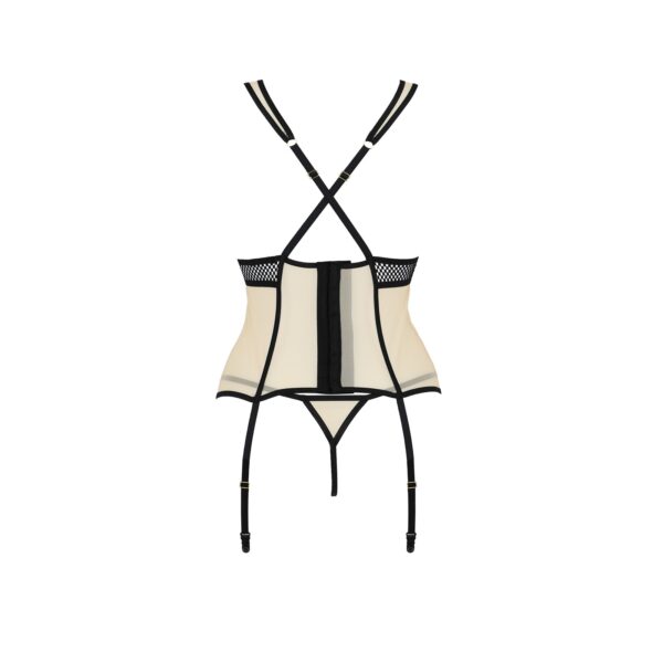 CORSÉ Y TANGA VIENA BEIGE TALLA QUEEN PASSION - Imagen 4