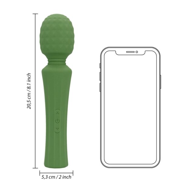 MASAJEADOR POWERFUL WAND VIBRATOR VERDE LOVELINE - Imagen 6