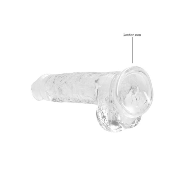 DILDO REALISTA CON TESTICULOS CRYSTAL CLEAR 8 /21CM REALROCK - Imagen 5
