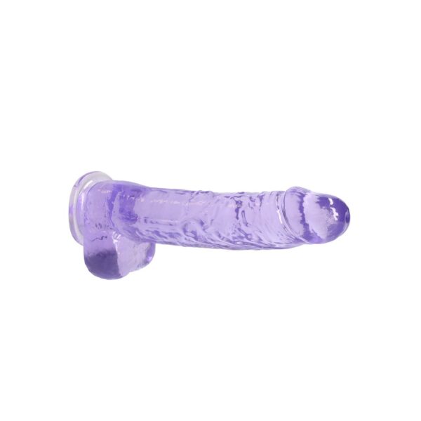 DILDO REALISTA CON TESTICULOS CRYSTAL CLEAR 9 /23 CM  REALROCK - Imagen 4
