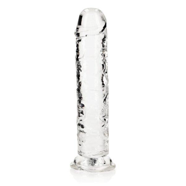 DILDO STRAIGHT REALISTIC CRYSTAL CLEAR 8 /20 CM TRANSPARENTE REALROCK - Imagen 4