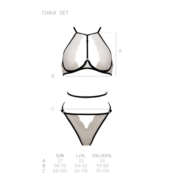 CONJUNTO DE 2 PIEZAS CHIKA BEIGE DEVIL COLLECTION PASSION - Imagen 5