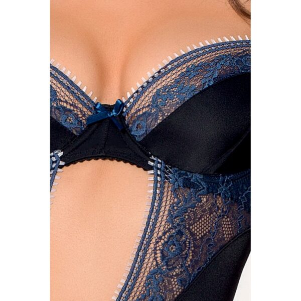 CORSÉ Y TANGA GISELE NEGRO PASSION - Imagen 3