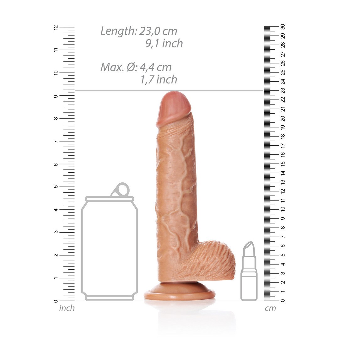 DILDO REALISTA CON TESTICULOS STRAIGHT 8 /20,5 CM REALROCK - Imagen 6