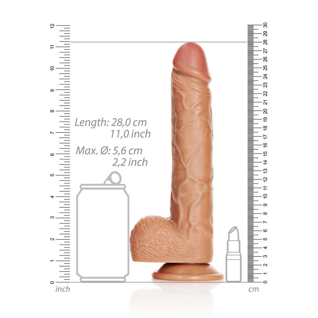 DILDO REALISTA CON TESTICULOS STRAIGHT 10 /25,5 CM REALROCK - Imagen 6