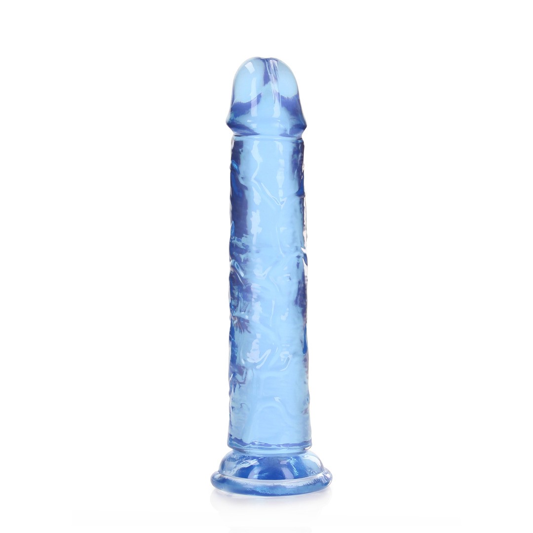 DILDO STRAIGHT REALISTIC CRYSTAL CLEAR 7 /18 CM AZUL REALROCK - Imagen 3