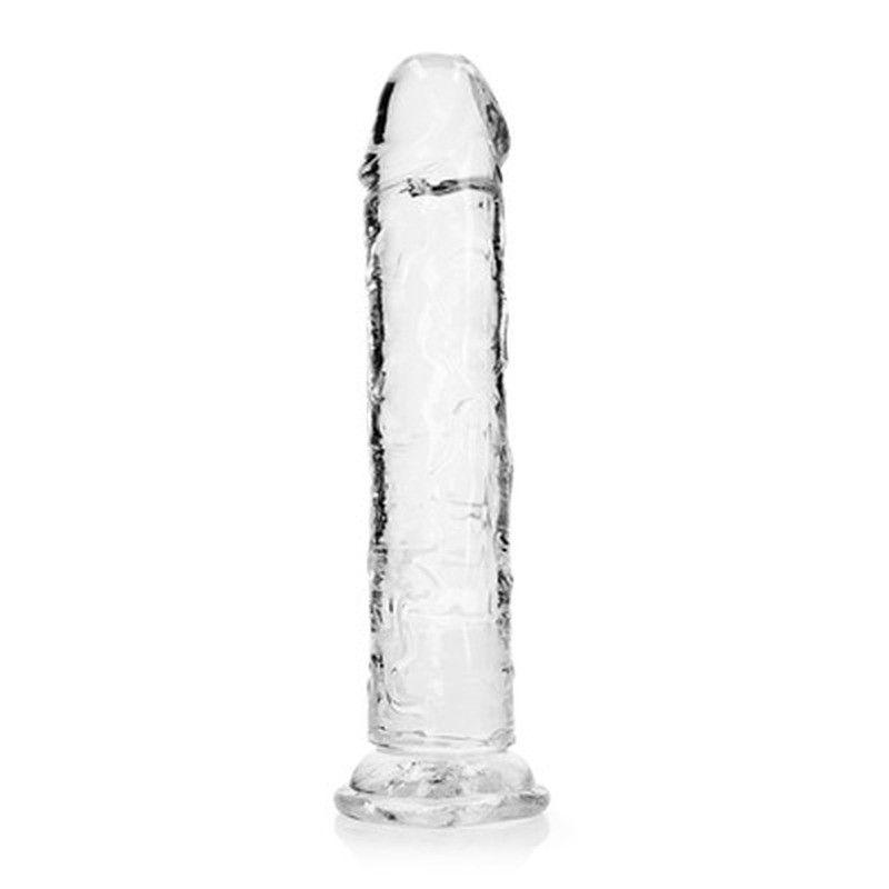 DILDO STRAIGHT REALISTIC CRYSTAL CLEAR 9 /23 CM TRANSPARENTE REALROCK - Imagen 7