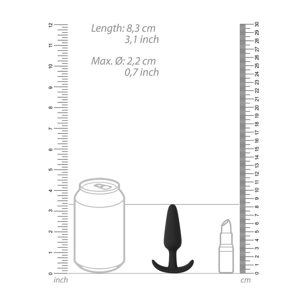 PLUG ANAL SLIM BEGINNER NEGRO SHOTS TOYS - Imagen 5