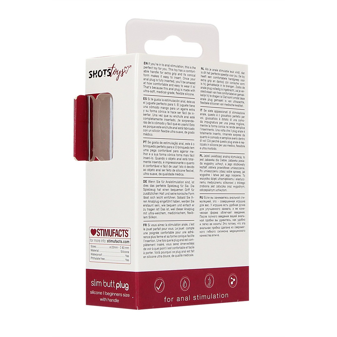 PLUG ANAL SLIM BEGINNER ROJO SHOTS TOYS - Imagen 3
