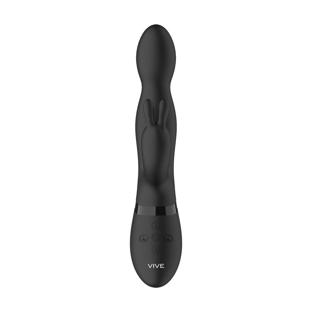 VIBRADOR NIVA ROTATING RABBIT NEGRO VIVE - Imagen 5