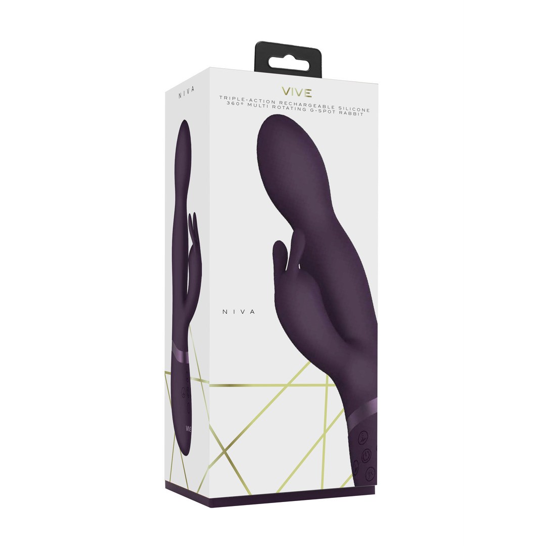 VIBRADOR NIVA ROTATING RABBIT MORADO VIVE