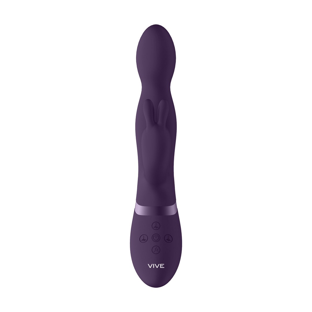VIBRADOR NIVA ROTATING RABBIT MORADO VIVE - Imagen 5