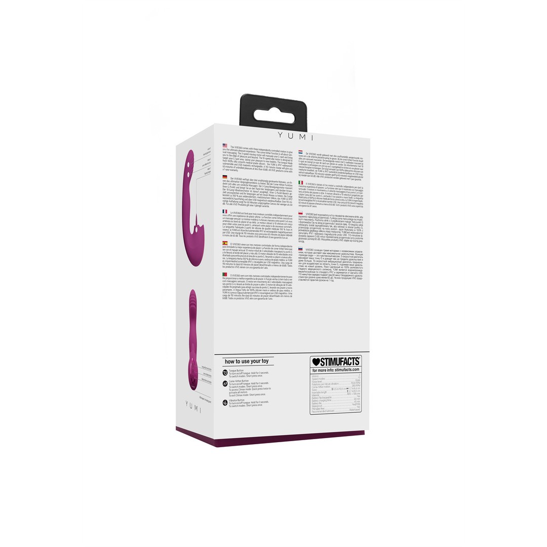 VIBRADOR YUMI FINGER MOTION AND FLICKERING TONGUE ROSA VIVE - Imagen 3