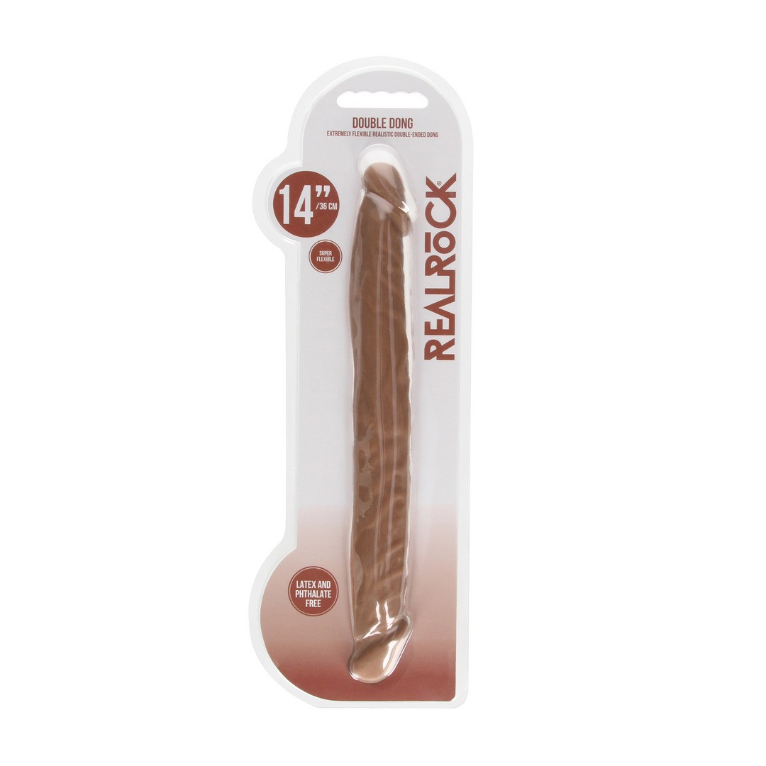 DILDO DOBLE TAN 14 / 36 CM REALROCK
