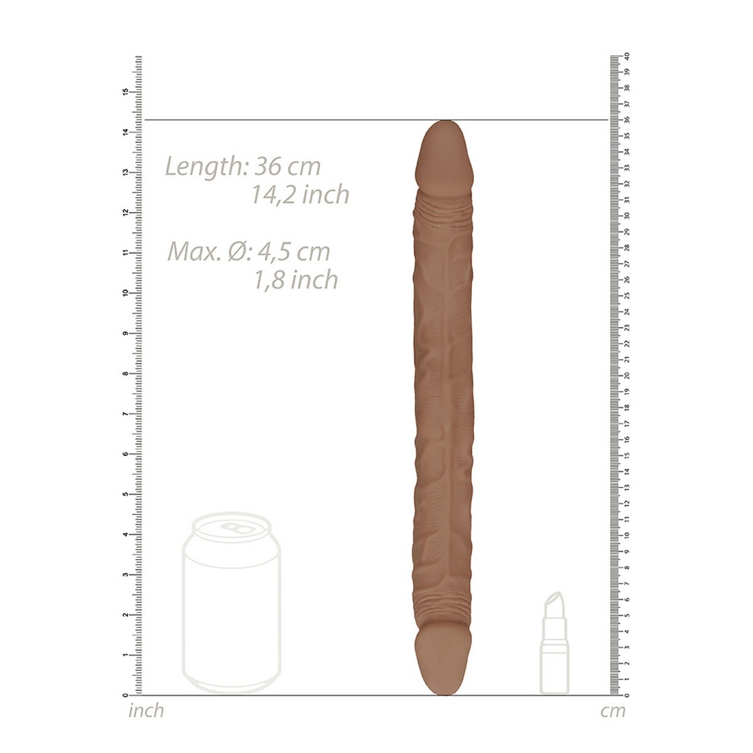DILDO DOBLE TAN 14 / 36 CM REALROCK - Imagen 6