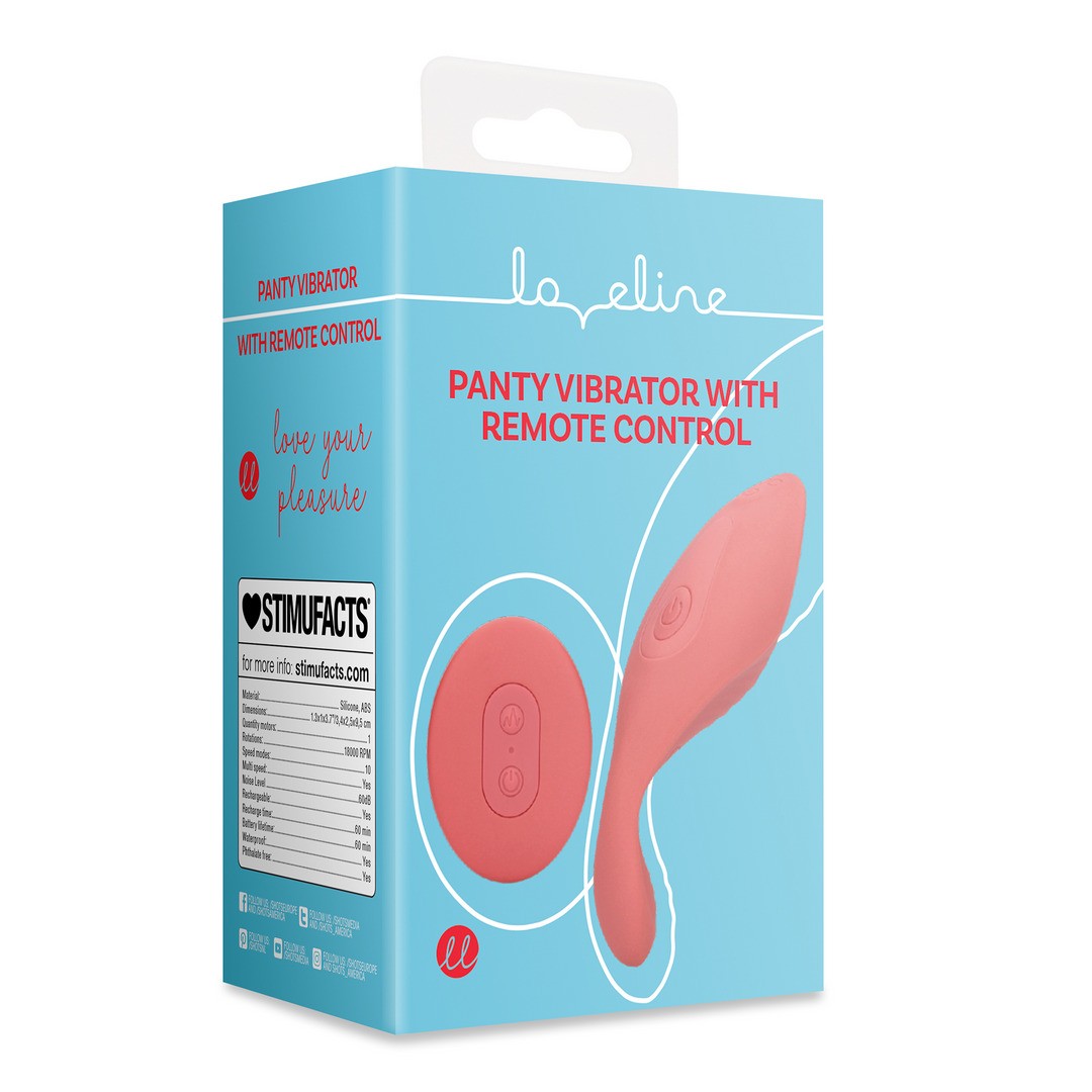 VIBRADOR PARA BRAGA CON MANDO A DISTANCIA BRIGHTO RED LOVELINE