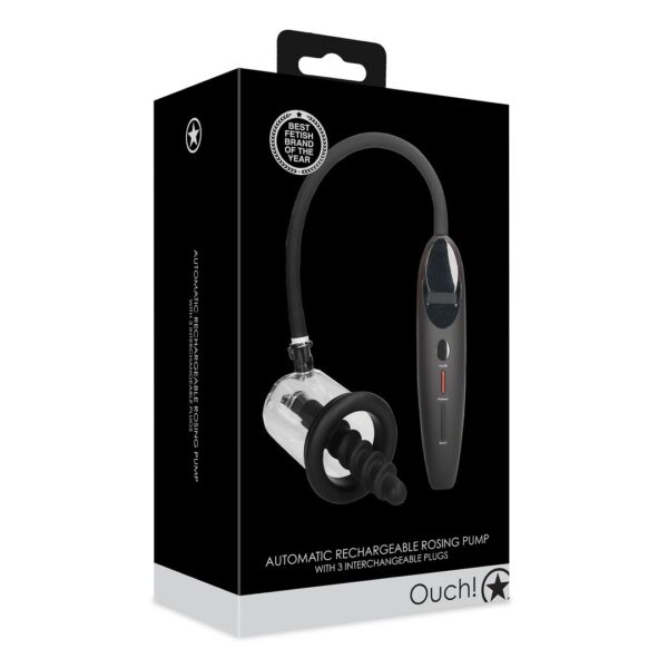 BOMBA ANAL AUTOMATIC RECHARGEABLE ROSING PUMP NEGRA OUCH!