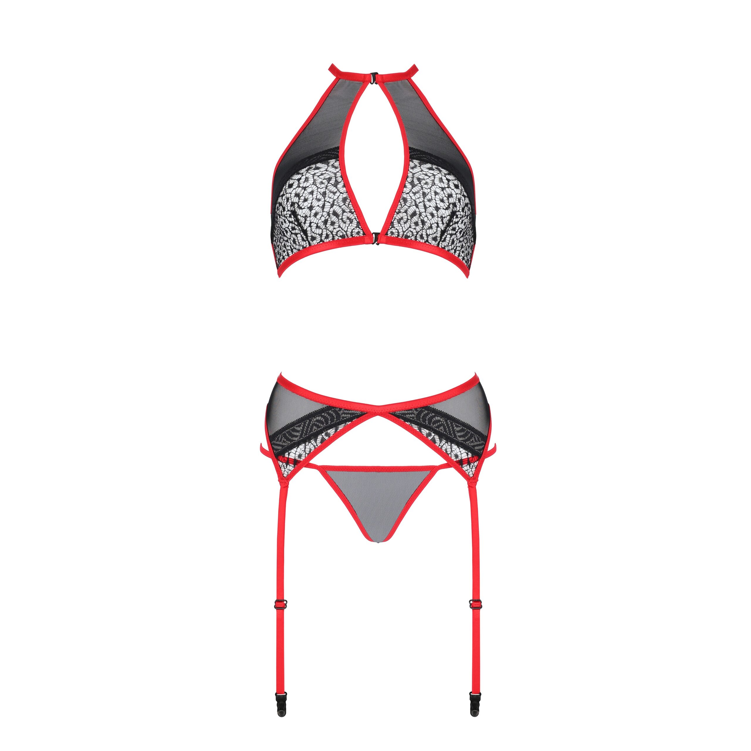 CONJUNTO DE 3 PIEZAS SATARA ROJO EROTIC LINE PASSION - Imagen 3