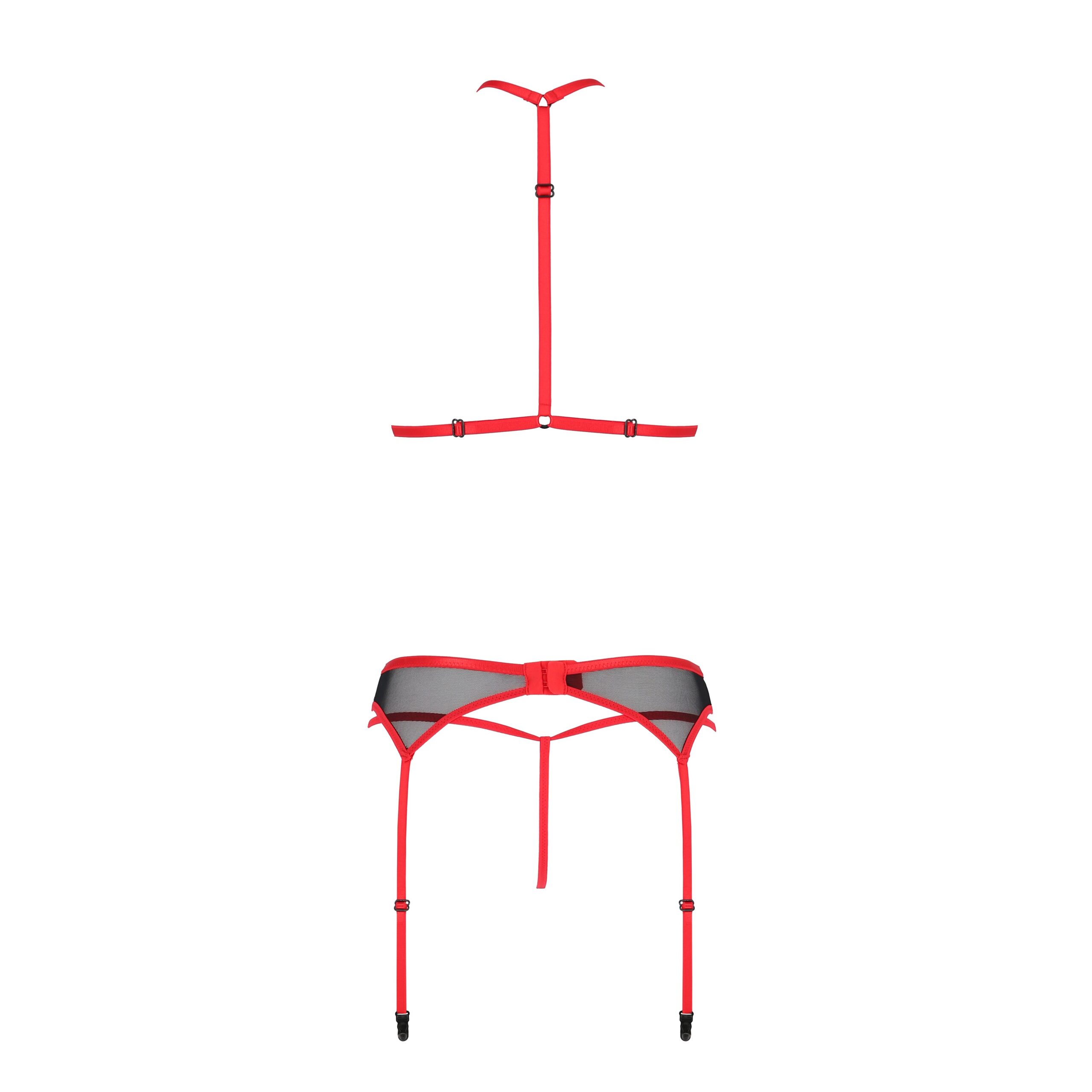 CONJUNTO DE 3 PIEZAS SATARA ROJO EROTIC LINE PASSION - Imagen 4