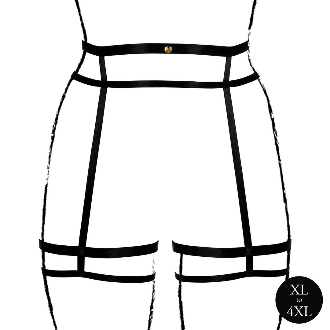 LIGUEROS DOUBLE STRAP NEGRO TALLA QUEEN LE DÉSIR - Imagen 5