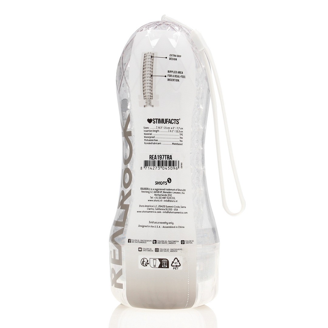 MASTURBADOR EASY RIDER TEXTURED TRANSPARENTE REALROCK