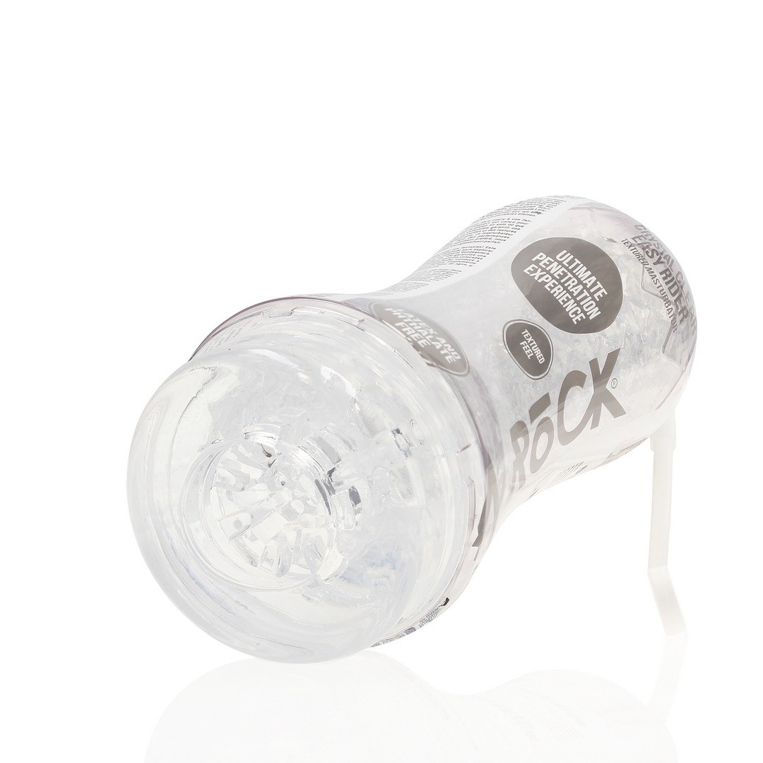 MASTURBADOR EASY RIDER TEXTURED TRANSPARENTE REALROCK - Imagen 7