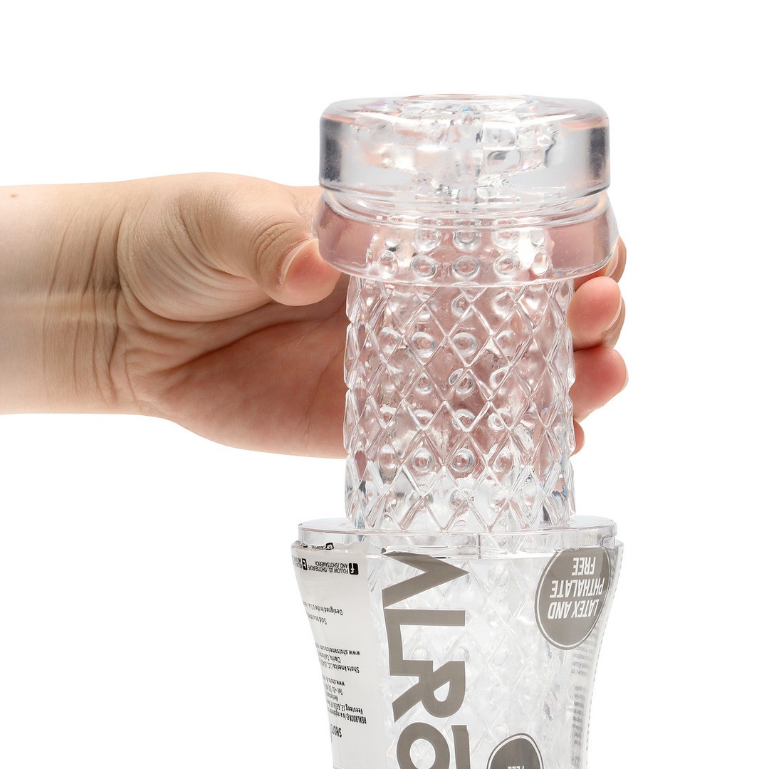 MASTURBADOR EASY RIDER TEXTURED TRANSPARENTE REALROCK - Imagen 6