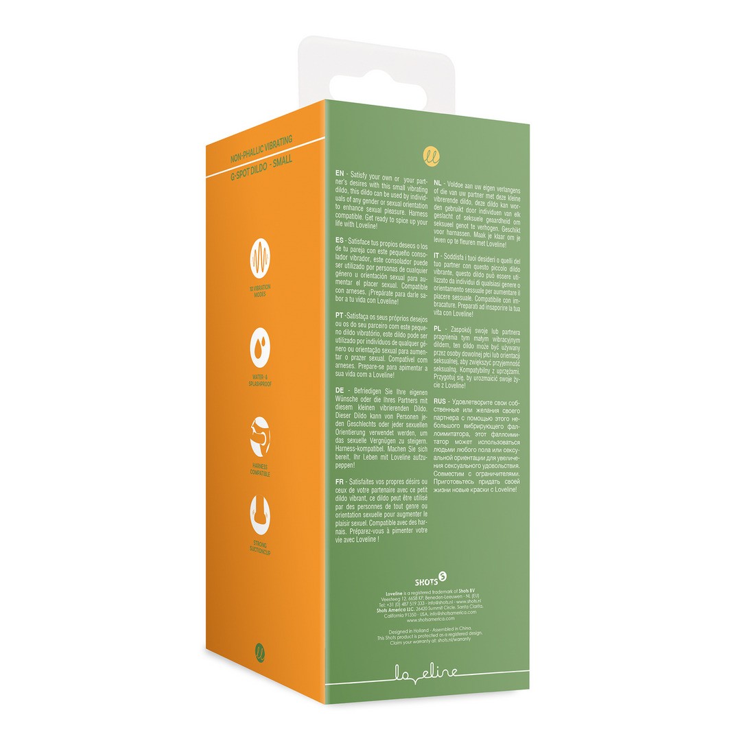 VIBRADOR NON-PHALLIC VIBRATING DILDO PEQUEÑO FOREST GREEN LOVELINE - Imagen 3
