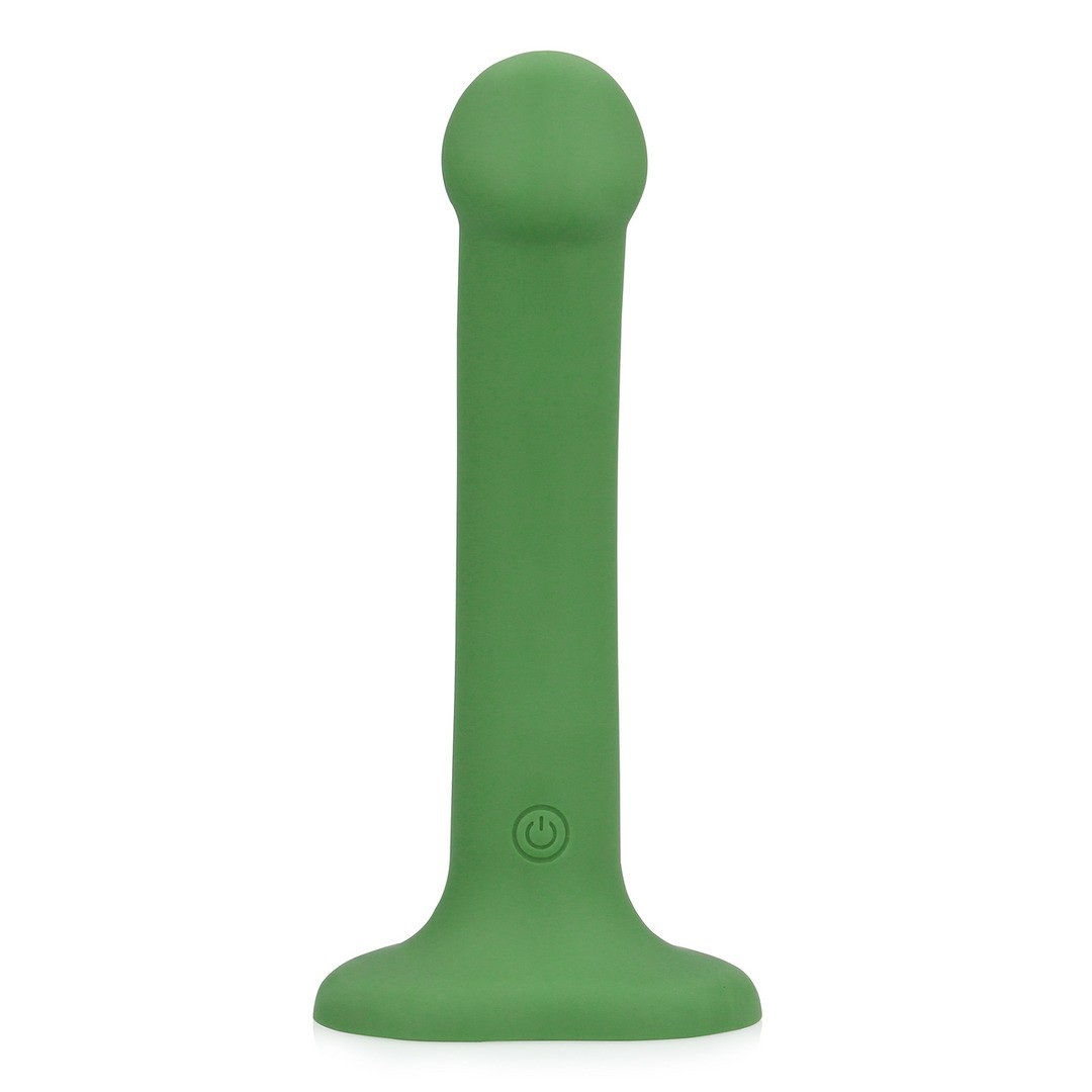 VIBRADOR NON-PHALLIC VIBRATING DILDO PEQUEÑO FOREST GREEN LOVELINE - Imagen 7
