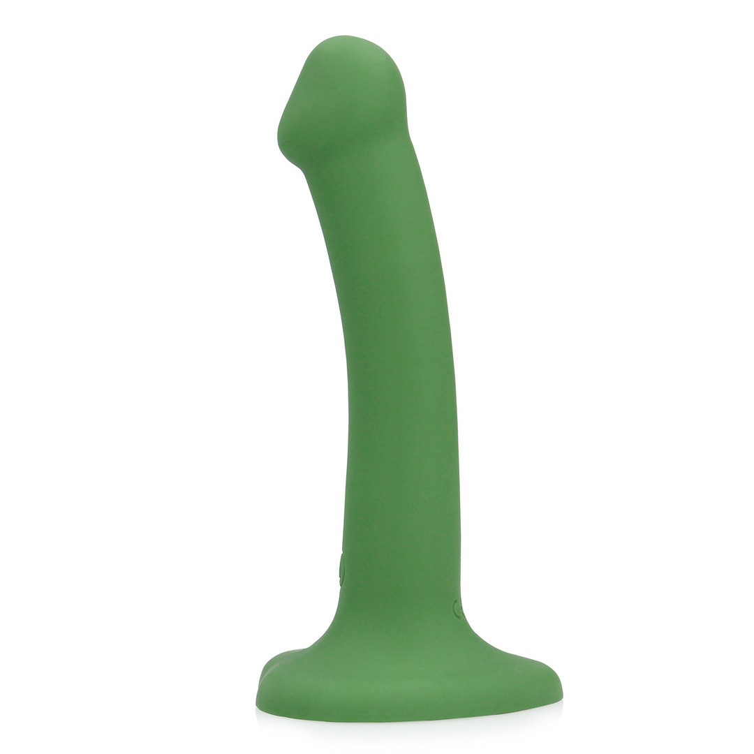 VIBRADOR NON-PHALLIC VIBRATING DILDO PEQUEÑO FOREST GREEN LOVELINE - Imagen 4