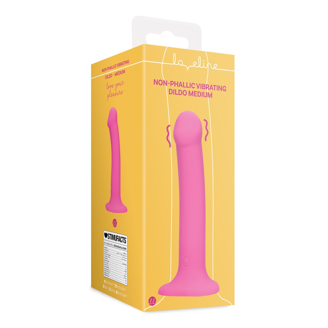 VIBRADOR NON-PHALLIC VIBRATING DILDO MEDIO POWERFUL PINK LOVELINE