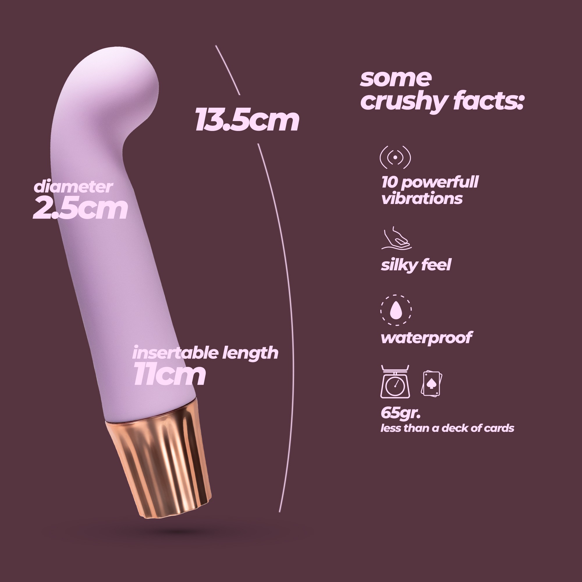 MINI VIBRADOR MELLOW GEE LAVANDA CRUSHIOUS - Imagen 6