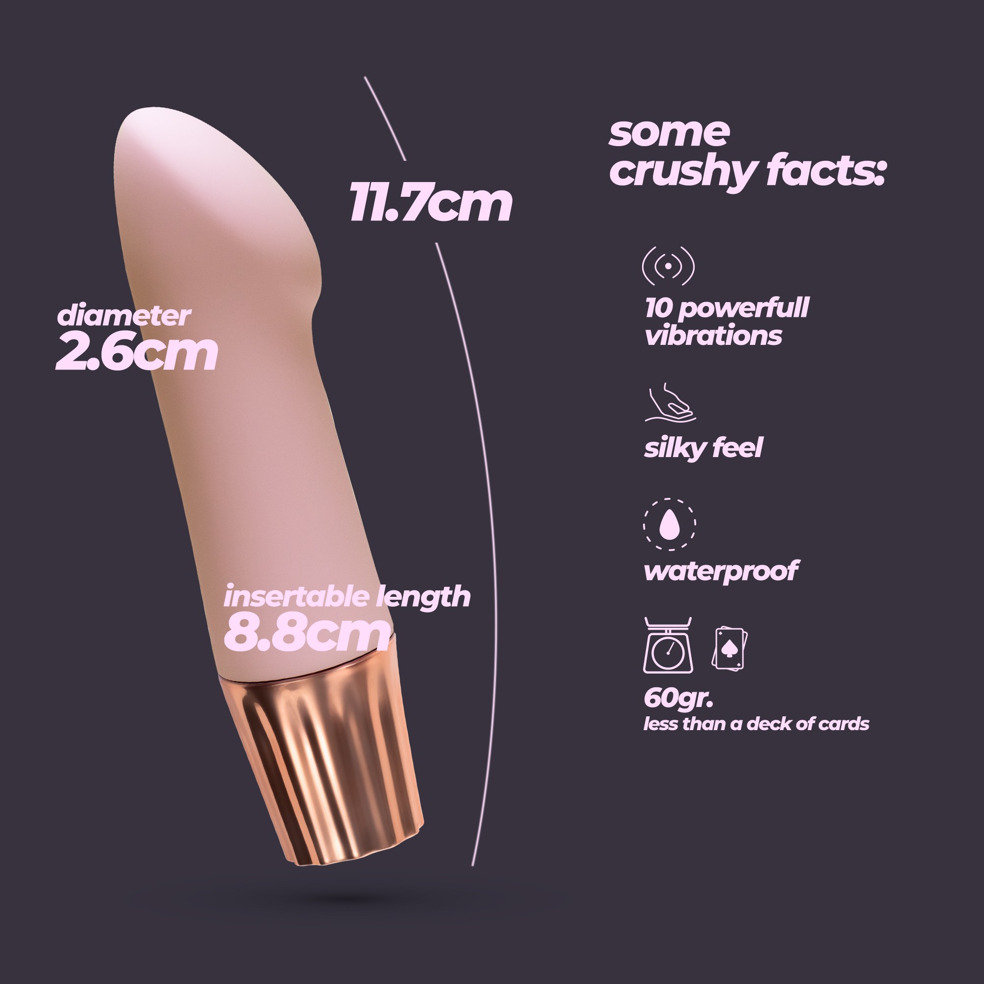 MINI VIBRADOR MELLOW ANGLER ROSA CRUSHIOUS - Imagen 7