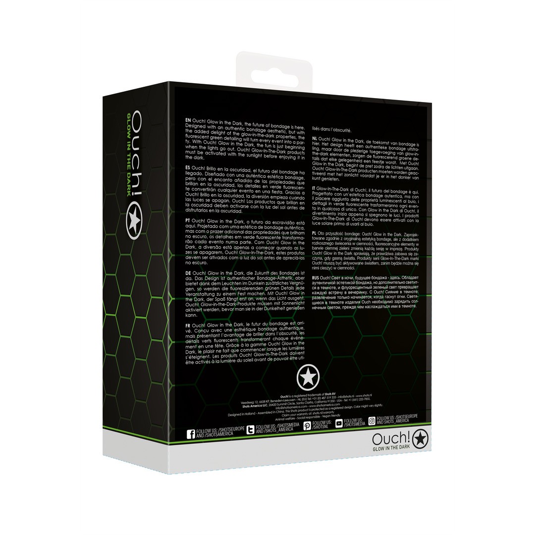 CONJUNTO DE RESTRICCIONES DE CAMA FLUORESCENTES GLOW IN THE DARK OUCH! - Imagen 4