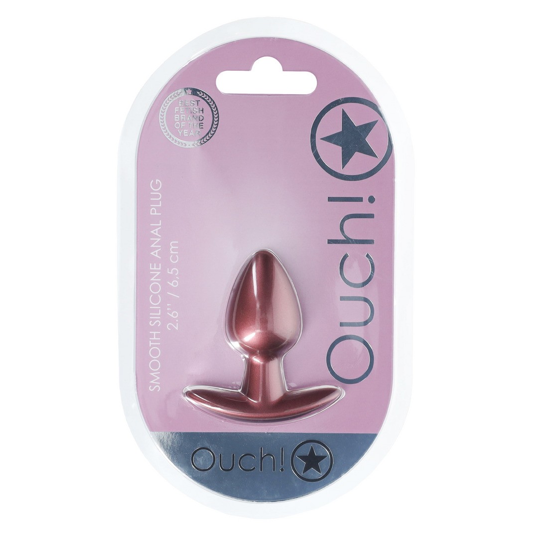 PLUG ANAL SMOOTH SILICONE SMALL 2.6 /6,5 CM ROSE GOLD OUCH!