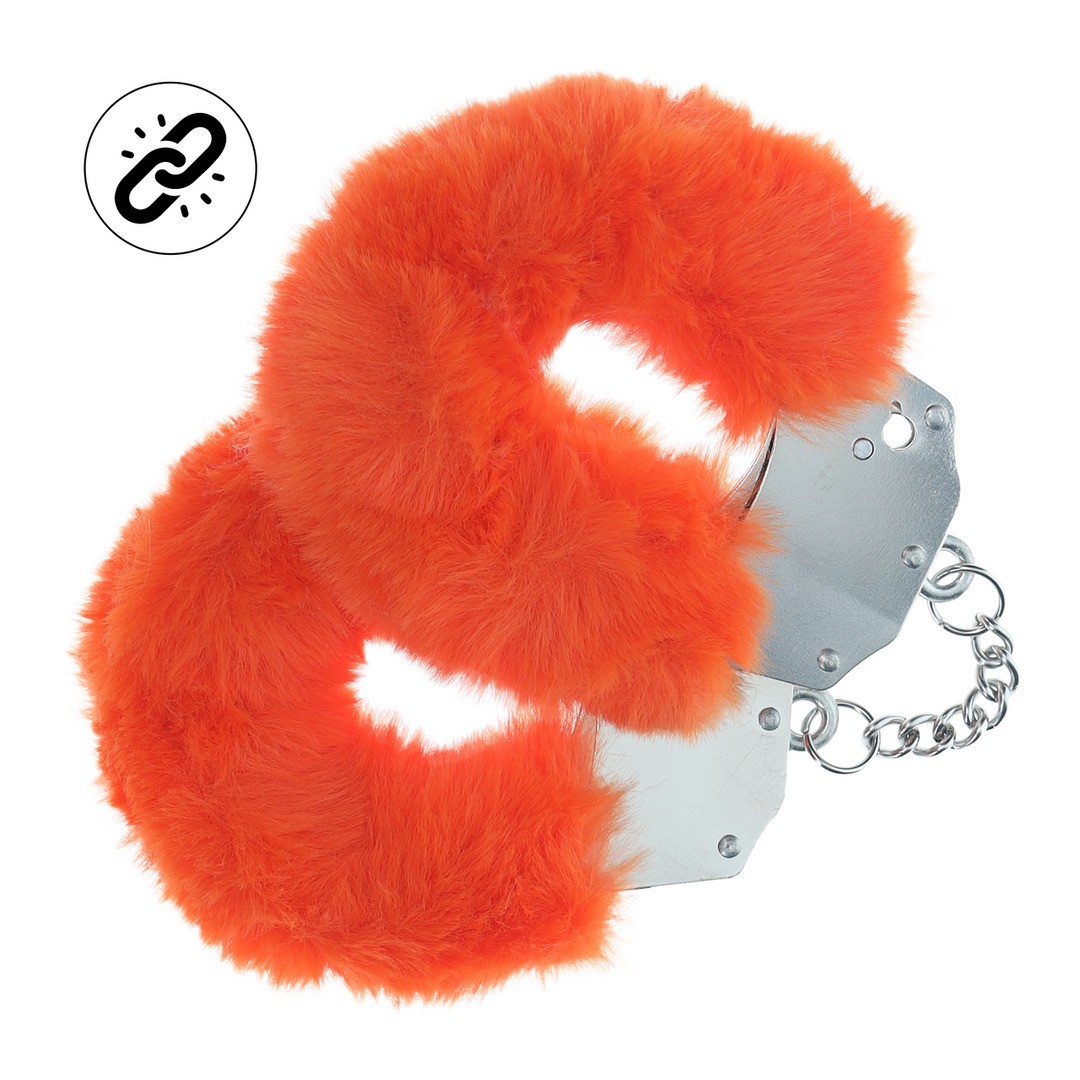ESPOSAS DE FELPA HEAVY-DUTY FLUFFY POWDER NARANJA OUCH! - Imagen 3