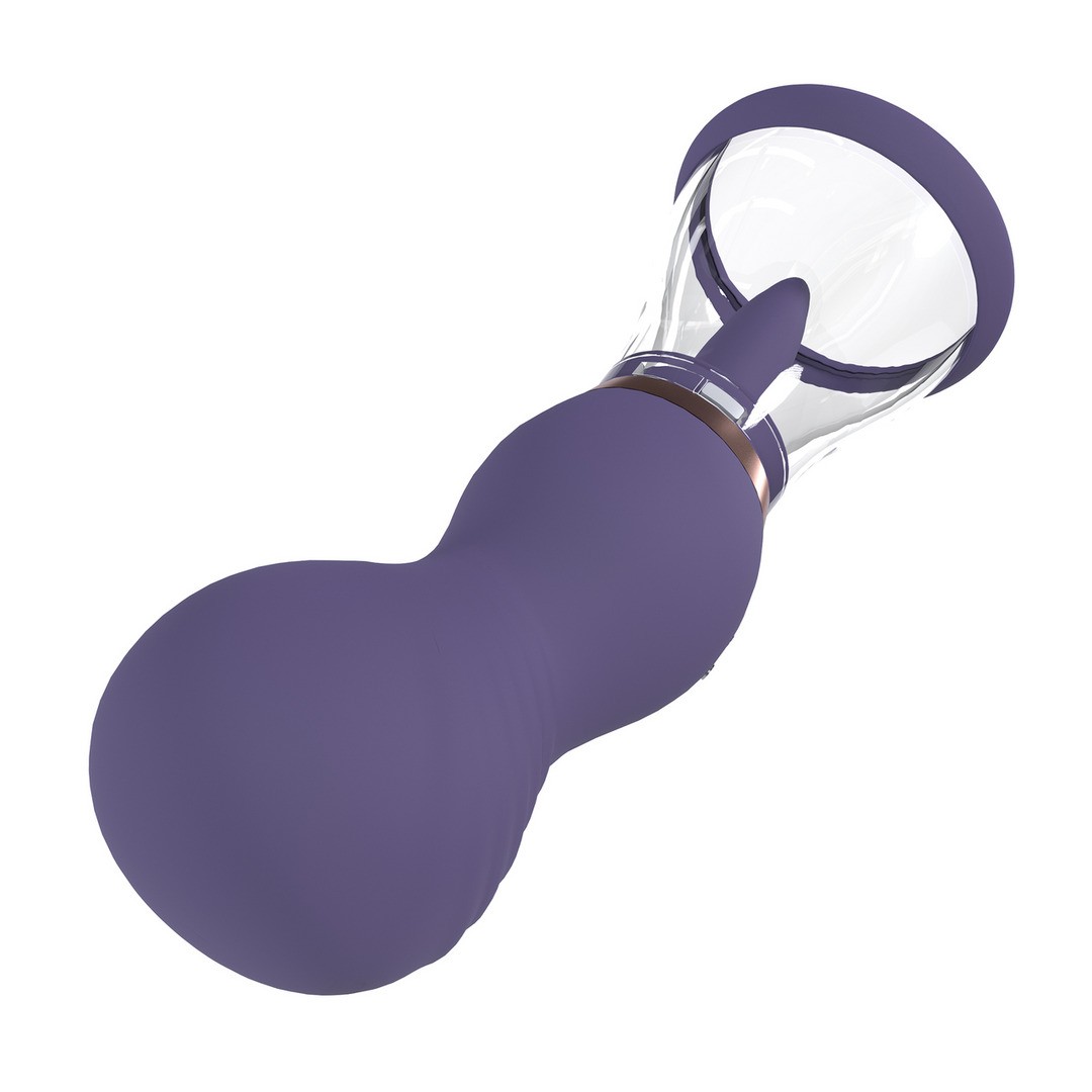 BOMBA RECARGABLE PARA LA VULVA Y EL PECHO SENSUAL MORADO PUMPED - Imagen 3