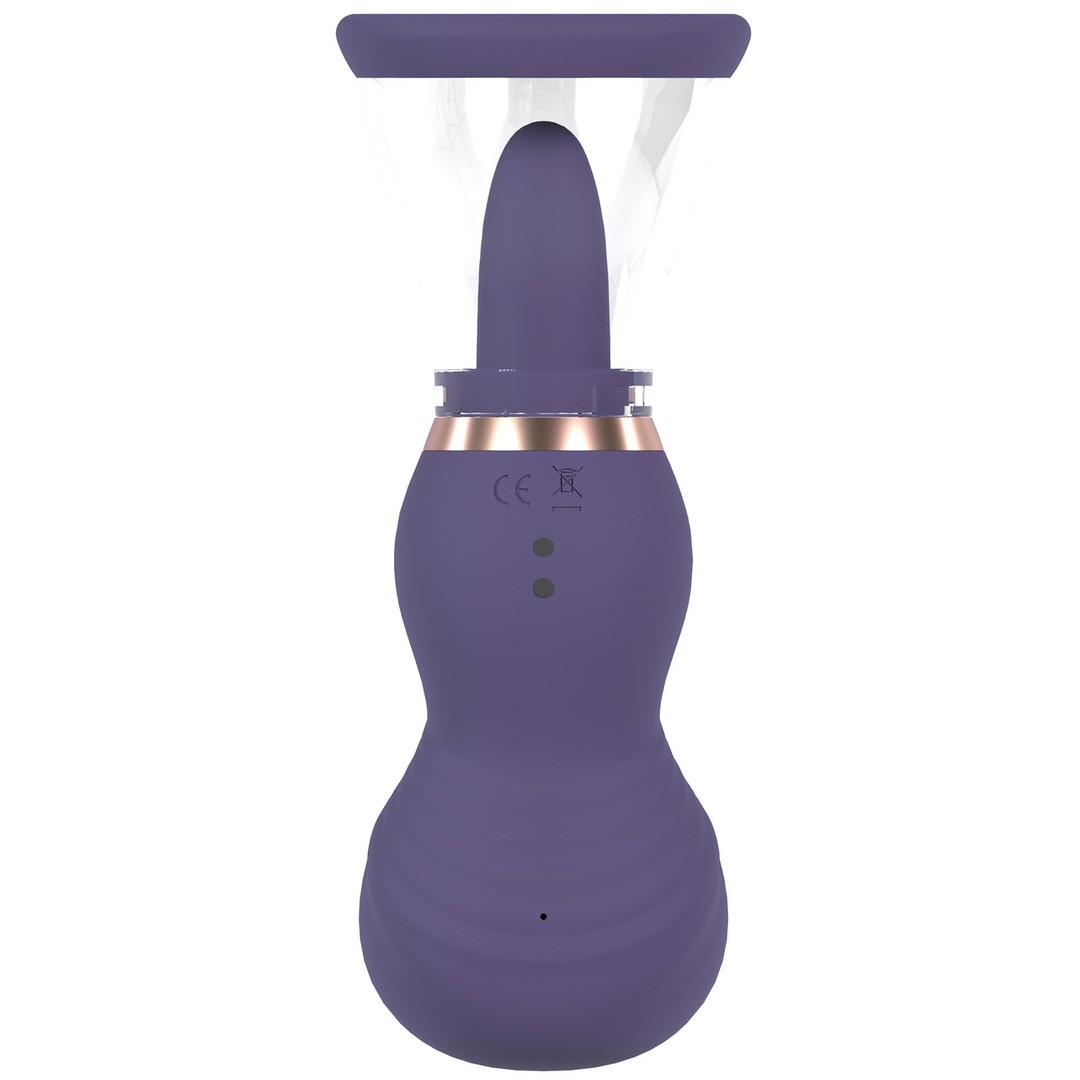 BOMBA RECARGABLE PARA LA VULVA Y EL PECHO SENSUAL MORADO PUMPED - Imagen 4