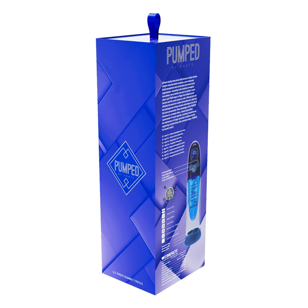 BOMBA AUTOMÁTICA PARA EL PENE CON IA AQUA-PRO AZUL PUMPED - Imagen 3