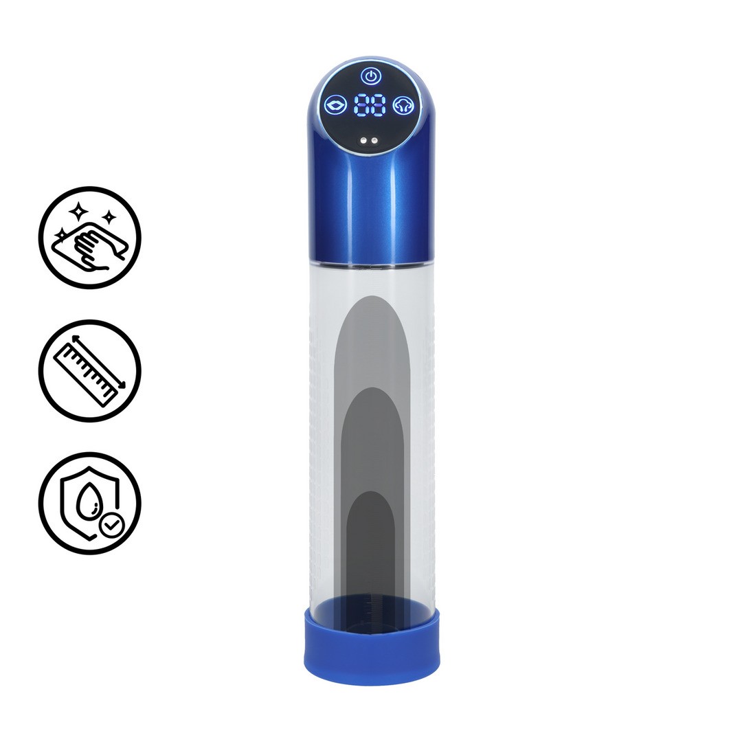 BOMBA AUTOMÁTICA PARA EL PENE METAL BLUE PUMPED - Imagen 3