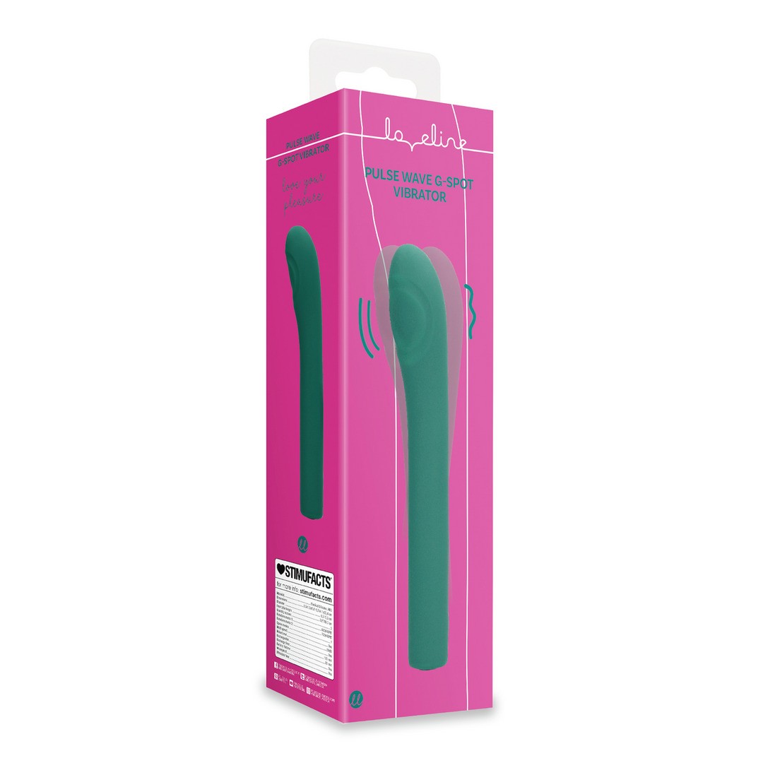 VIBRADOR PARA PUNTO G PULSE WAVE GREEN CRYSTAL LOVELINE