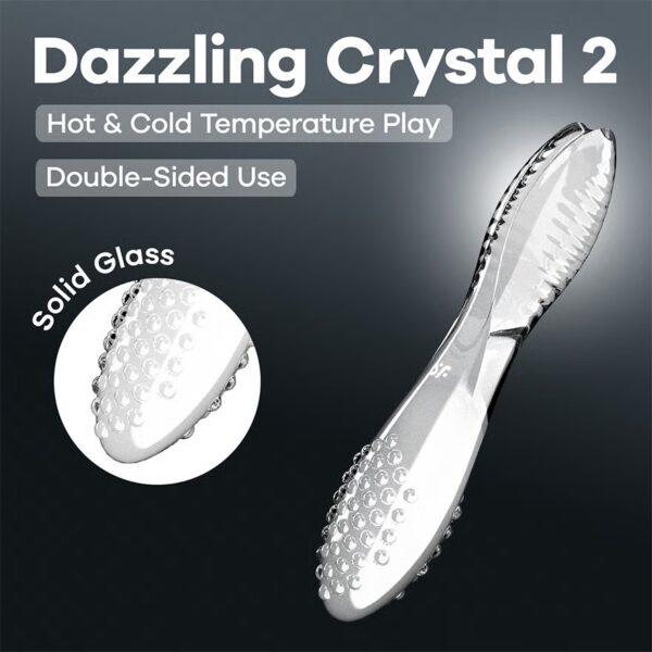 DILDO DE VIDRIO DAZZLING CRYSTAL 2 TRANSPARENTE SATISFYER - Imagen 6