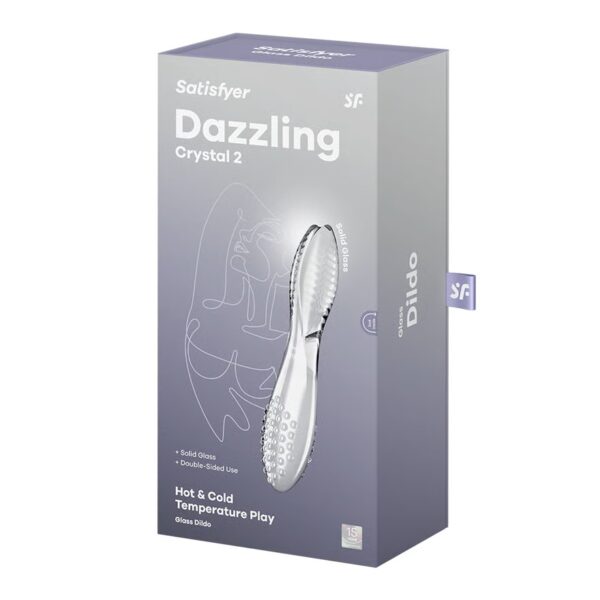 DILDO DE VIDRIO DAZZLING CRYSTAL 2 TRANSPARENTE SATISFYER - Imagen 5