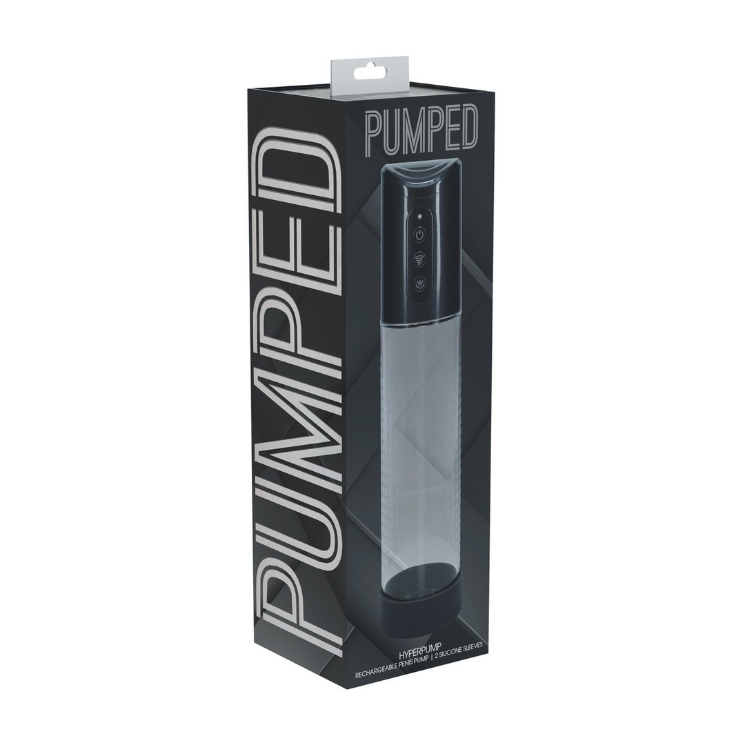 BOMBA RECARGABLE PARA EL PENE HYPERPUMP GUN METAL PUMPED