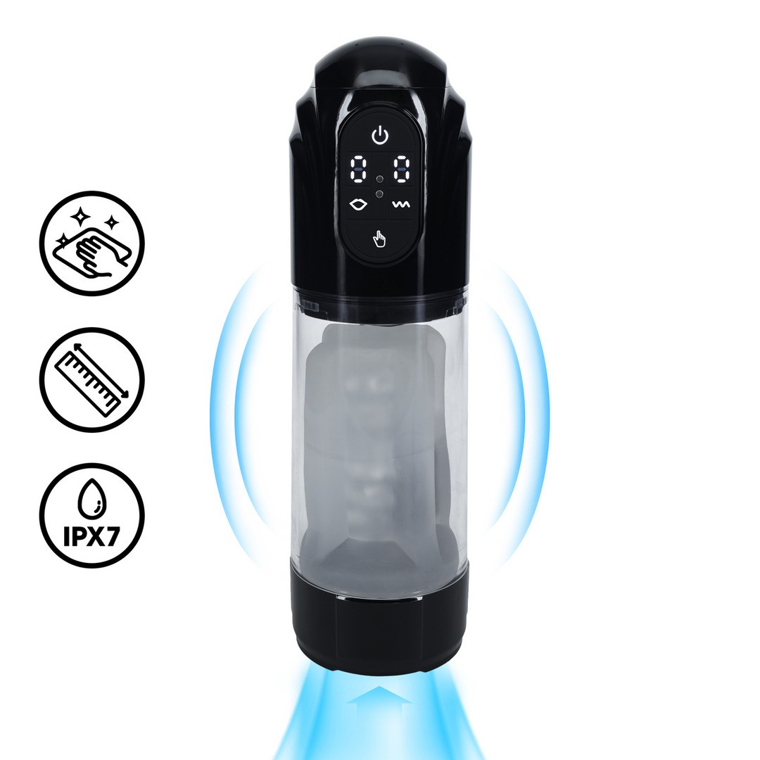 BOMBA MASTURBADORA AUTOMÁTICA TECHNOTHRUST NEGRA PUMPED - Imagen 3