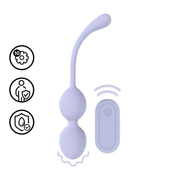 BOLAS VAGINALES BEAD KEGEL CON VIBRACIÓN Y MANDO LAVENDER LOVELINE - Imagen 6