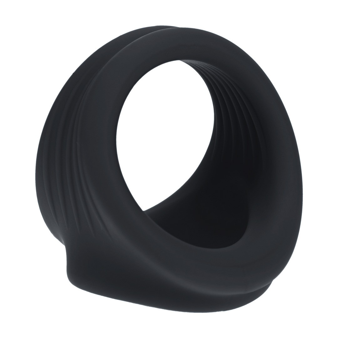 ANILLO PARA EL PENE Y LOS TESTÍCULOS NEGRO LEVELZ