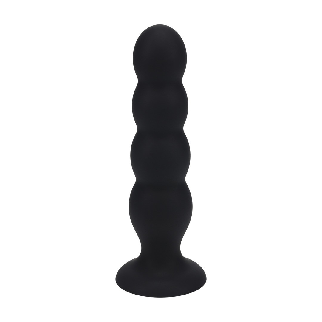 PLUG ANAL DE SILICONA LÍQUIDA QUAD RATTLE XL NEGRO LEVELZ
