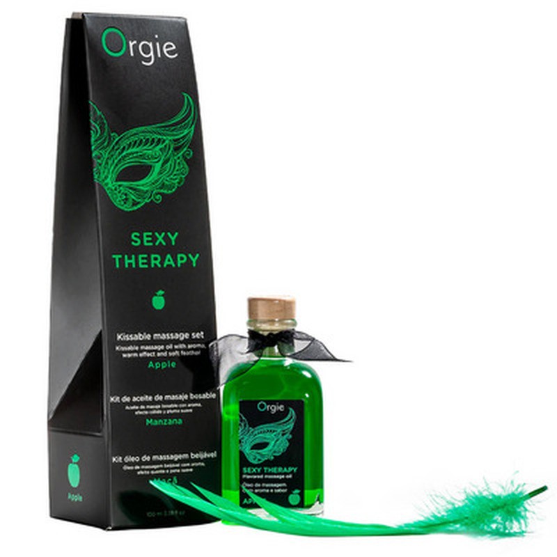 KIT DE MASAJE LIPS SEXY THERAPY DE MANZANA 100ML ORGIE - Imagen 3
