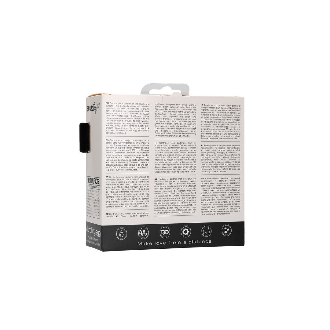 HUEVO VIBRADOR CON 10 VELOCIDADES Y MANDO A DISTANCIA L PRETO SHOTS TOYS - Imagen 3